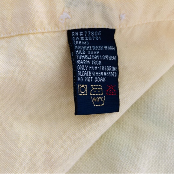 Tommy Hilfiger Yellow Button Down Shirt SZ XL - Picture 4 of 4